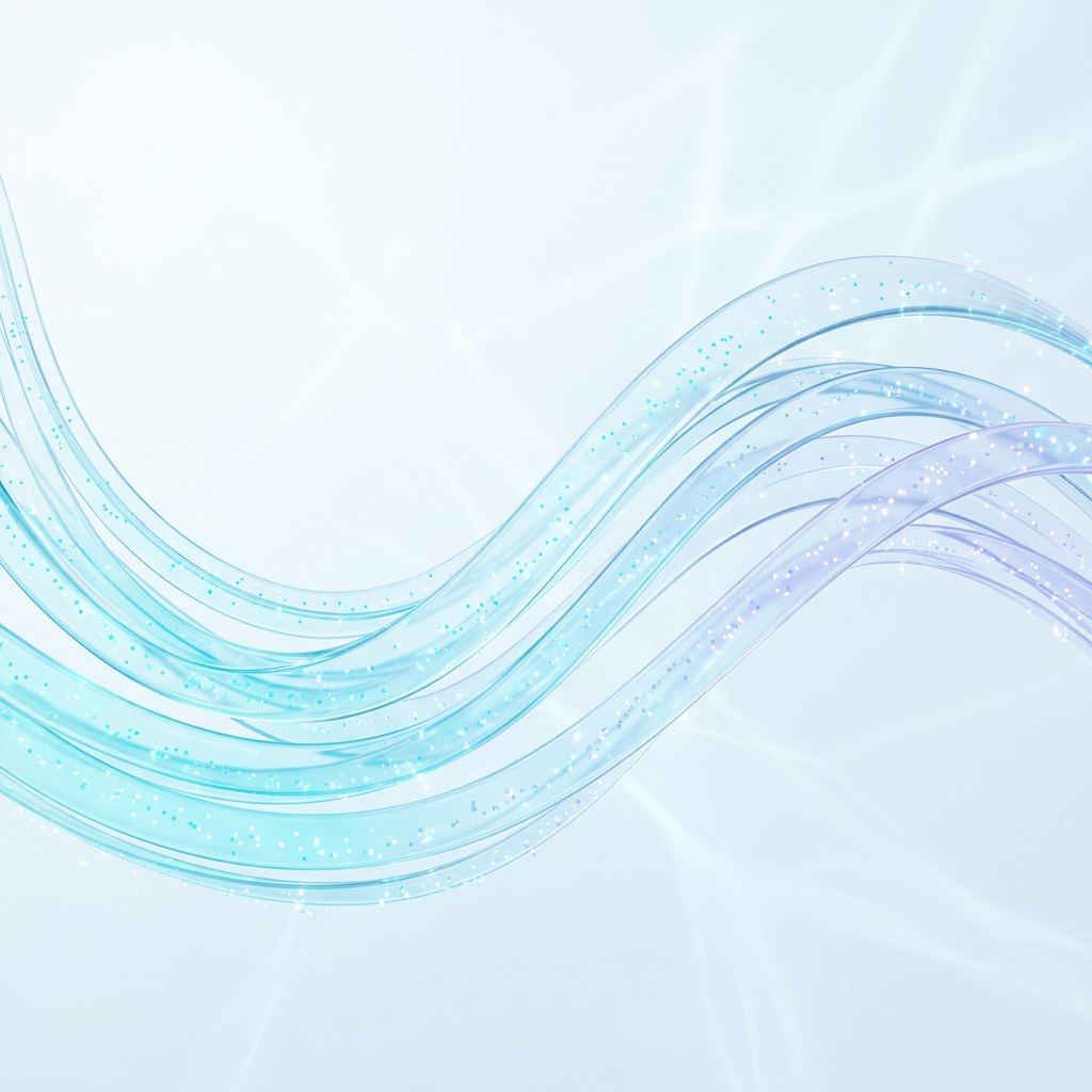 Abstract streaming light ribbons